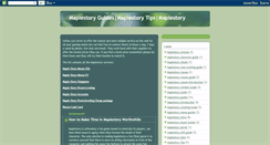 Desktop Screenshot of maplestory4guides.blogspot.com