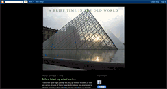 Desktop Screenshot of abrieftimeintheoldworld.blogspot.com