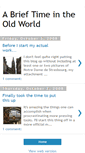 Mobile Screenshot of abrieftimeintheoldworld.blogspot.com