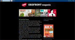 Desktop Screenshot of ordfrontmagasin.blogspot.com