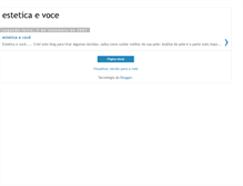 Tablet Screenshot of esteticaevoce.blogspot.com