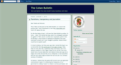 Desktop Screenshot of cohenbulletin.blogspot.com