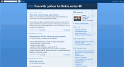 Desktop Screenshot of nokiapython.blogspot.com