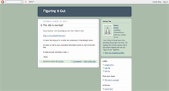 Desktop Screenshot of figuringitout1215.blogspot.com