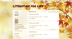 Desktop Screenshot of literatureforlife.blogspot.com