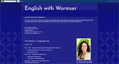 Desktop Screenshot of englishwithwormser.blogspot.com