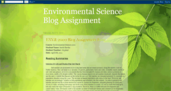 Desktop Screenshot of environmentalsciblog.blogspot.com