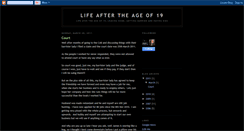 Desktop Screenshot of life-after-the-age-of-19.blogspot.com