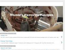 Tablet Screenshot of nicolesfavoriterecipes.blogspot.com