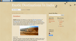 Desktop Screenshot of exoticdestinationsindia.blogspot.com