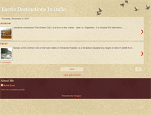 Tablet Screenshot of exoticdestinationsindia.blogspot.com