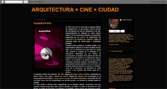 Desktop Screenshot of cinearquitecturaciudad.blogspot.com