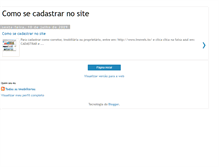 Tablet Screenshot of comocadastrarsite.blogspot.com