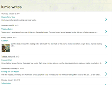 Tablet Screenshot of lumiewrites.blogspot.com