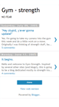 Mobile Screenshot of gymstrength.blogspot.com