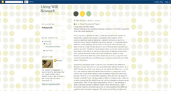 Desktop Screenshot of livingwillresearch.blogspot.com