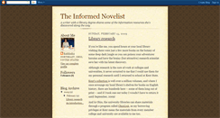 Desktop Screenshot of informednovelist.blogspot.com