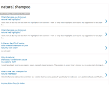 Tablet Screenshot of natural-shampoo-dfo.blogspot.com