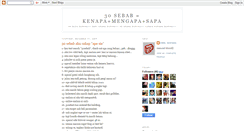 Desktop Screenshot of 30sebab.blogspot.com