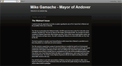 Desktop Screenshot of mike4andovermayor.blogspot.com