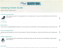 Tablet Screenshot of campingchairsguide.blogspot.com