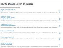 Tablet Screenshot of howtochangescreenbrightness.blogspot.com