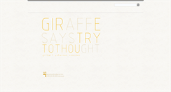 Desktop Screenshot of giraffesays.blogspot.com