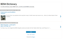 Tablet Screenshot of bdsm-dictionary.blogspot.com