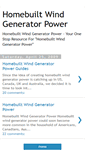 Mobile Screenshot of homebuiltwindgenerator-power.blogspot.com