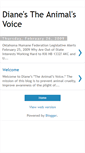 Mobile Screenshot of dianestheanimalvoice.blogspot.com