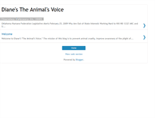 Tablet Screenshot of dianestheanimalvoice.blogspot.com