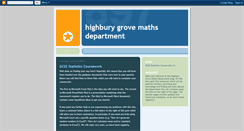 Desktop Screenshot of mathshighburygrove.blogspot.com