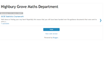 Tablet Screenshot of mathshighburygrove.blogspot.com