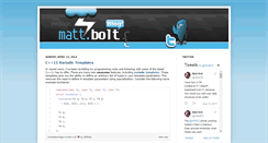 Desktop Screenshot of mattbolt.blogspot.com