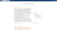 Desktop Screenshot of crysise9keygen.blogspot.com