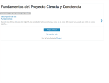 Tablet Screenshot of funcienciayconciencia.blogspot.com