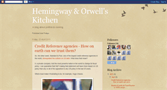 Desktop Screenshot of hemingwayandorwellskitchen.blogspot.com