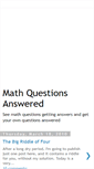 Mobile Screenshot of math-homework-questions.blogspot.com