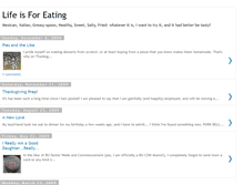 Tablet Screenshot of lifeisforeating.blogspot.com