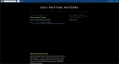 Desktop Screenshot of freeandeasyknittingpatterns.blogspot.com