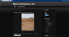 Desktop Screenshot of marieenterprises.blogspot.com