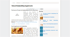 Desktop Screenshot of naturalbodybuildingsupplements.blogspot.com