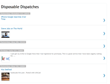 Tablet Screenshot of disposabledispatches.blogspot.com