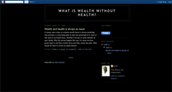 Desktop Screenshot of donq-whatiswealthwithouthealth.blogspot.com