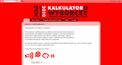 Desktop Screenshot of kalkulatorwyborczy.blogspot.com