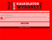 Tablet Screenshot of kalkulatorwyborczy.blogspot.com