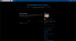 Desktop Screenshot of ephemeralight.blogspot.com