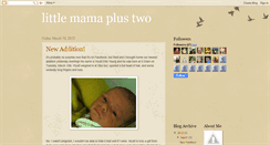 Desktop Screenshot of littlemamaplustwo.blogspot.com