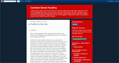 Desktop Screenshot of commonsensepunditry.blogspot.com