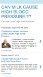 Mobile Screenshot of canmilkcausehighbloodpressure.blogspot.com
